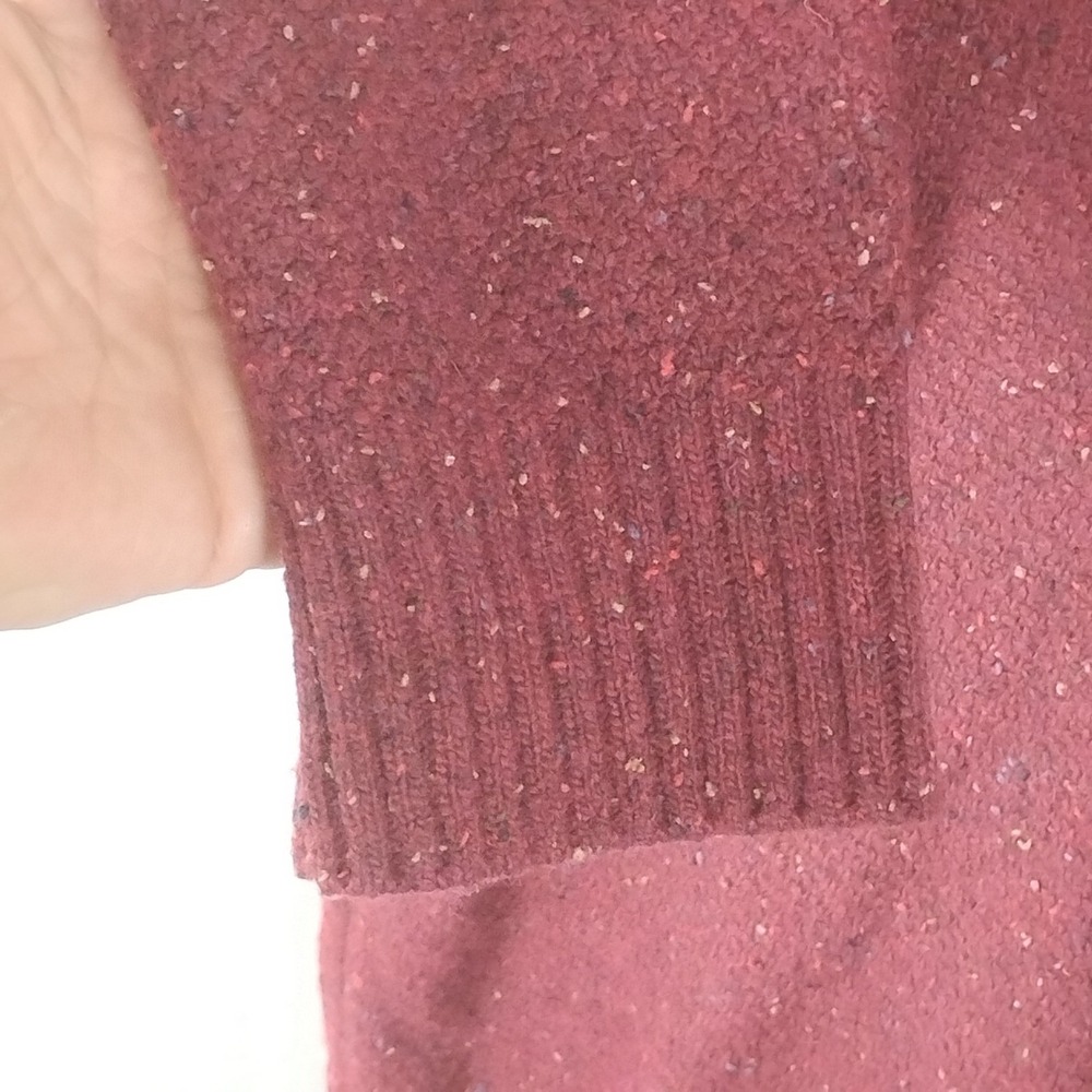 UNTUCKit Gordonne Lambswool Sweater Men's Medium M Henley Maroon Regular Donegal - Picture 7 of 13